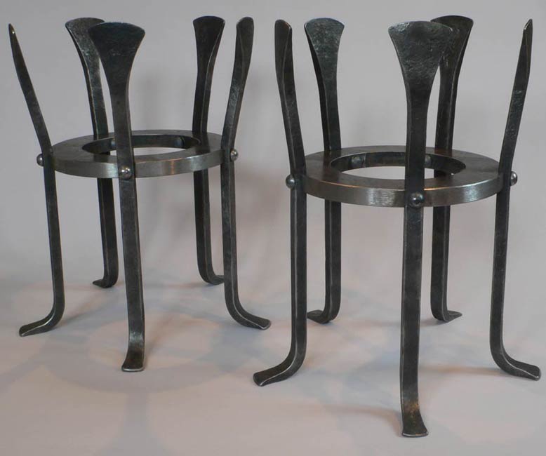 Blacksmith Custom Designed Urn Stands Hand Steel